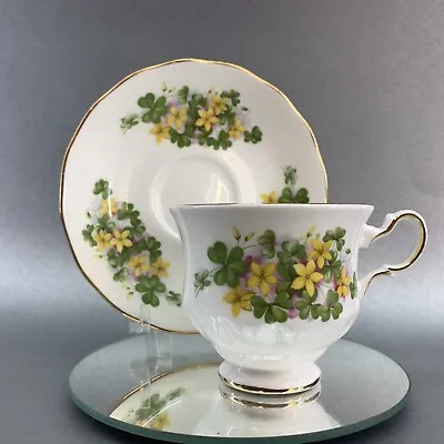 Queen Anne Yellow Daisy Bone China Teacup & Saucer England Vintage Tea Cup BX15 • $14.50