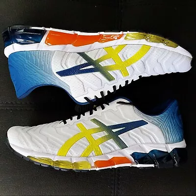 Size 14 US Men's Asics Men's GEL-QUANTUM 360 5 | White/Sour Yuzu  Deadstock • $272