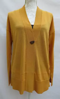 NEXT ❤️Ocre Mustard Yellow CARDIGAN Long Sleeve Light RELAXED FIT❤️ S 10-12 BNWT • £9.99