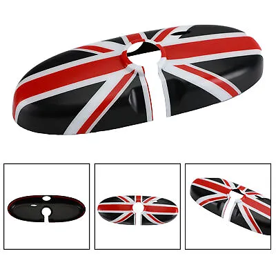Union Jack UK Flag Rear View Mirror Cover For MINI Cooper R55 R56 R57 Blk/Rd TR • $17.49