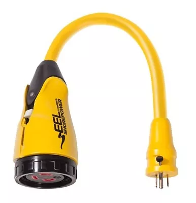 Marinco P15-30 Eel 30A-125V Female To 15A-125V Male Pigtail Adapter - Yellow • $68.07