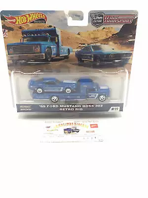 HOT WHEELS CAR CULTURE TEAM TRANSPORT #19 1969 Ford Mustang Boss 302 Retro Rig 2 • $23.99