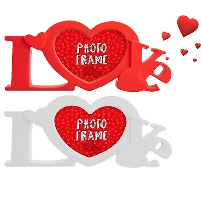 Valentine's Love Photo Frame 3D Stand Bday Weddings Couple Valentines Day Gift • £6.74