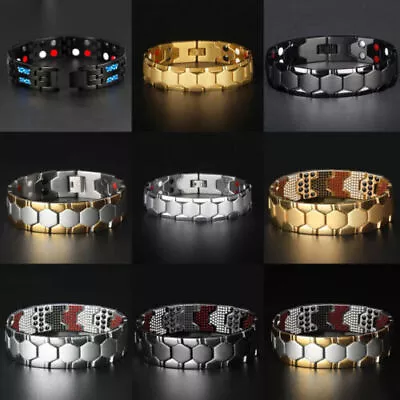Mens Womens Magnetic Bracelets Therapy Weight Loss Arthritis Health Pain Relief • $4.99