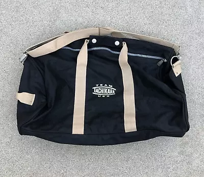 VTG 80s GEAR FOR SPORTS Team Tachikara Volleyball Duffle Bag Black Canvas Large • $29.89