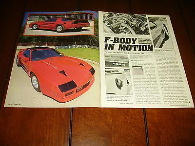 1983 Motion Performance Camaro Supercharged Z28 ***original 1987 Article*** • $11.95