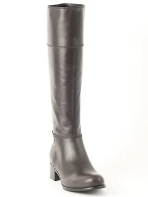 New  Miu Miu By Prada Dark  Brown Leather  Boots Size 37 Us 7 • $399.20