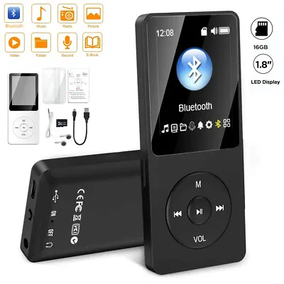 Portable Bluetooth MP3 Player HIFI Music Speakers MP4 Media Radio Recorder 16 GB • $21.99