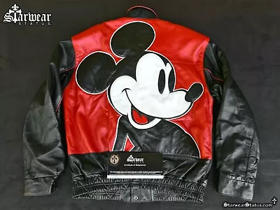 🔥Very Rare! Vintage Mickey Mouse Disney Gallery Leather Avirex Jacket M/L 90s • $1695