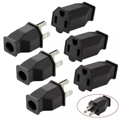 Straight Blade Plug Extension Cord Ends male Female Plug3wire Male Plug And F • $19.99