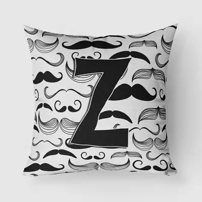 Moustache Initial Fabric Decorative Pillow Letter Z • $46.68