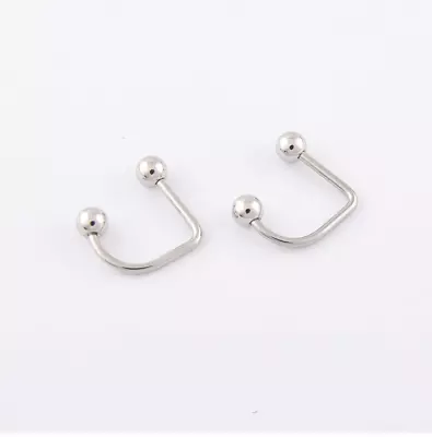 $3.95 • Buy 2Pcs Stainless Steel Lippy Loop Lip Ring Labret Stud  Body Piercing Punk Jewelry