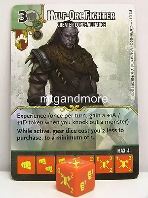 D&D Dice Masters - #073 Half-Orc Fighter - Greater Lords Alliance - Battle For • £1.38