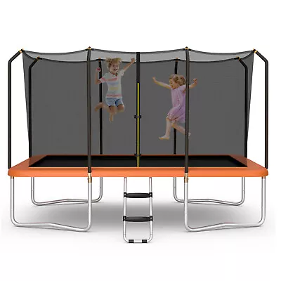 Outdoor Trampoline Kids Adults 8 FT X 14 FT Rectangular Trampoline W/inside Net • £419.95