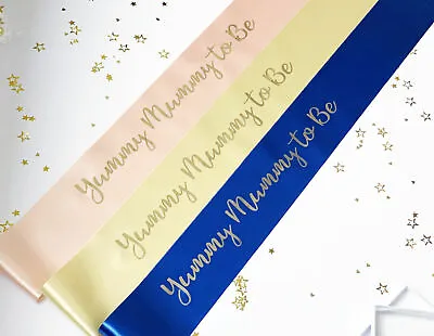 NEW Yummy Mummy To Be Baby Shower Sash Gift Idea Ideas Decoration Mum Games • £5.79