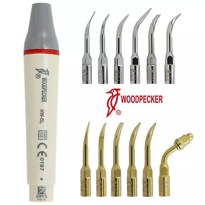 Woodpecker Dental Ultrasonic Scaler LED Handpiece HW-5L EMS Tips G1 G4 P1 P3 E1T • £99.59