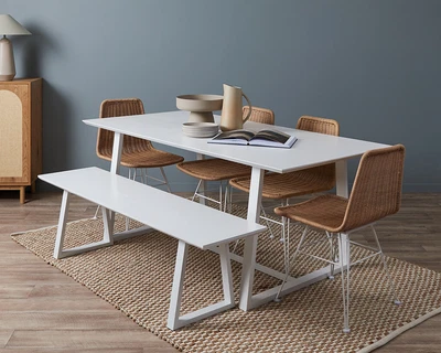 $344.99 • Buy Mocka Zander 6 Seater Dining Table - White