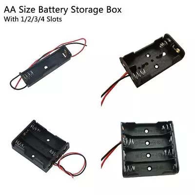 AA Battery Holder Box Storage Case Open& Closed Switch 2x 3x Cells 1x 4 G0U2 • $2.12