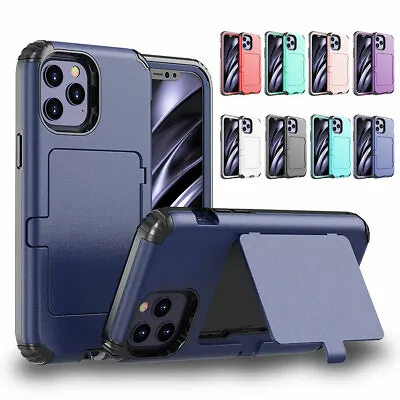 $9.59 • Buy Wallet Card Holder Case Cover For IPhone 12 Mini 11 SE2 Pro XS XR 8 7 6S 6 Plus