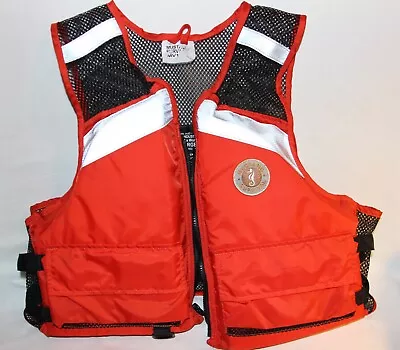 Mustang Survival MV1254 Industrial Mesh Vest Orange L/XL 42-50in Type III PDF • $59.95