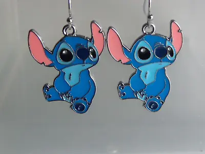 Disney Stitch From Lilo And Stitch Earrings French Earring Hooks Rubber Stoppers • $4.99