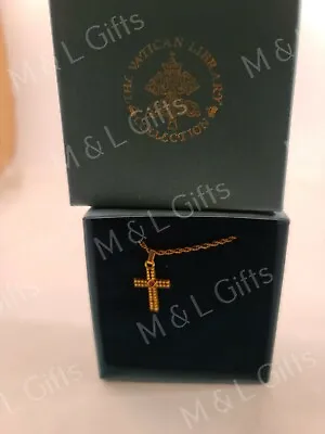 The Vatican Library Vintage Cross Pendant With 16-18  Chain • $8