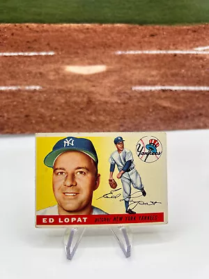 1955 Topps Baseball - # 109 Eddie Lopat P New York Yankees • $3.99