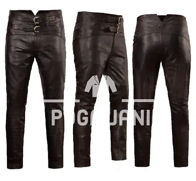 HANDMADE Genuine Jim Morrison Real Leather Pants Trouser - Sheepskin & Cowhide • $79.90