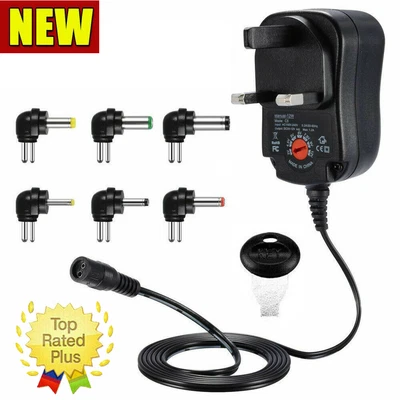 £7.55 • Buy Mains Universal AC/DC Power Supply Adapter Charger 3V 4.5V 5V 6V 7.5V 9V 12V Set