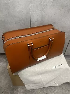 Brand New Carl Friedrik Pallisy Weekend - Cognac - Luxury Weekender Bag RRP £735 • £600