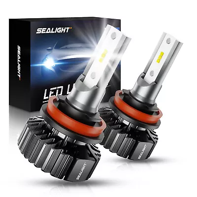 H11 LED Headlight Kit Low Beam Bulbs Super Bright 6000K White 2Pack SEALIGHT  • $31.99