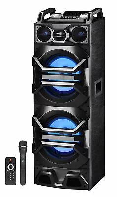 Technical Pro Dual 10  3000w Bluetooth Karaoke Machine System W/USB/SD/LED+Mic • $219.95