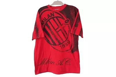 Vintage AC MILAN Lotto T-Shirt Size XL Red 90s Football Shirt • $37