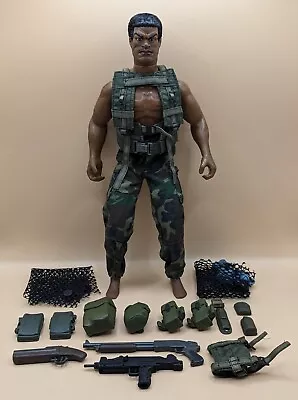 Vintage 1992 GI Joe Stalker 12  Action Figure Doll W/Camo Outfit & Military Gear • $36.99