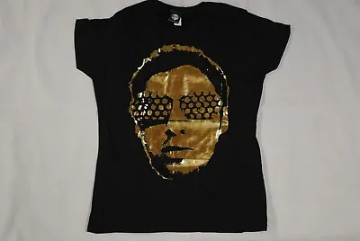 Calvin Harris Gold Face Ladies Skinny T Shirt New Official Dj Producer Rare • £5.99