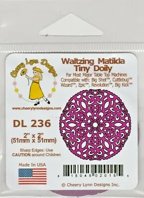 Cheery Lynn DL236 Waltzing Matilda Tiny Doily Circle Cutting Die  • £4.50