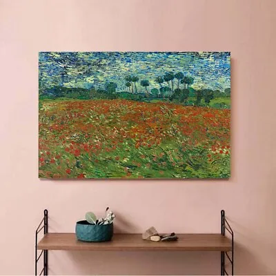Vincent Van Gogh Poppy Field June 1890 Hand-painted Oil Painting Wall Art • $95