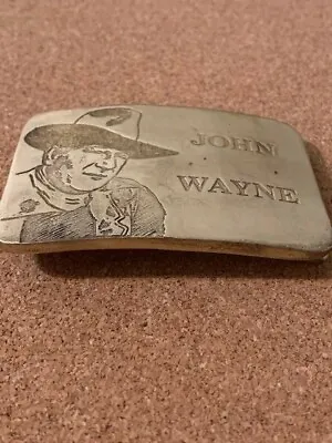 John Wayne BRASS Belt Buckle Westerns  • $40