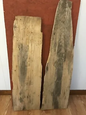$80 • Buy    393 (2) Ash Slabs Lumber Hobby Craft Wood Blanks Rough Cut Table Shelf