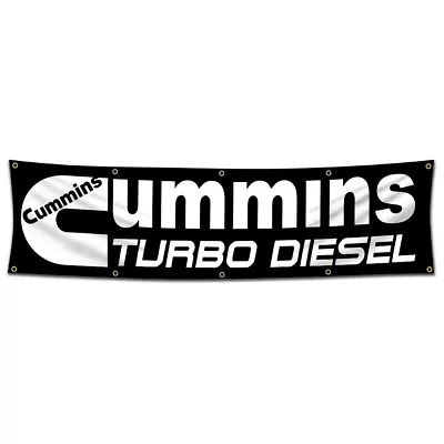 Cummins Turbo Diesel Banner Flag 2x8 Ft Car Racing Show Garage Wall WorkShop NEW • $14.97