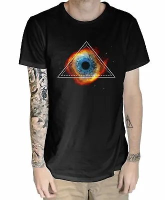 Psychedelic Cosmic Eye Stars Universe Drug DMT Mens T-Shirt • £12.95