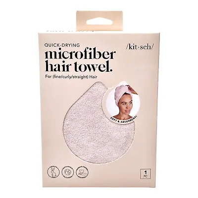 Kitsch Quick Drying Microfiber Hair Towel For Fine Curly & Straight Hair Blush • $13.59