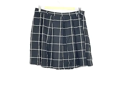 Hot Topic Size XL Gothic Grunge Black White Plaid Pleat Mini Skirt • $24.97