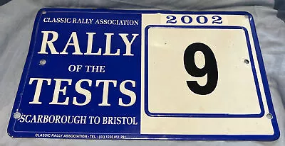 Rally Of The Tests 2002 - Scarborough To Bristol Rally Plate - Metal • £40