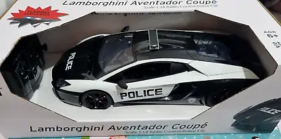 Lamborghini Aventador Coupe POLICE Scale 1:14 Radio Remote Control RC Car • £36.99