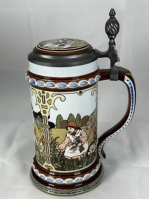 Mettlach FAIRY TALES Villeroy Boch Snow White & The 7+ Brothers Grimm STEIN 2901 • $59.25