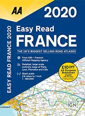 Easy Read France 2020 Flexibound (AA Road Atlas France) • £27