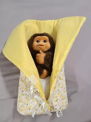 NOVELTY Ink MONKEY Stuffed Animal In YELLOW Blanket 13  • $18.50