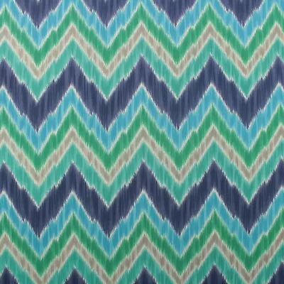 P Kaufmann Tribal Find Sky Blue Jade Chevron Outdoor Indoor Fabric By Yard 54 W • $7.99