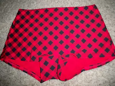 Victorias Secret Boyshort Shortie Red Plaid Here For The Presents Large New • £14.45